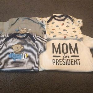 (4) onesies 3-6 months